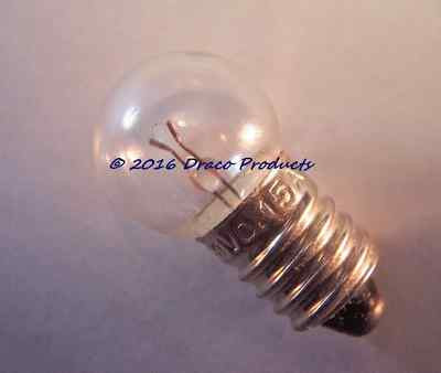 #502 Screw Bulb lamp NEW for 6-Volt 4 ''D'' or Lantern Battery E10