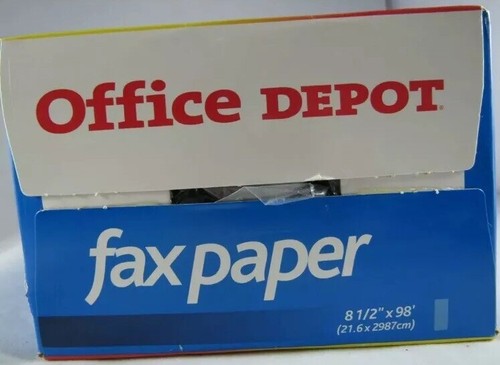 Office Depot FAX PAPER 4 Rolls Thermal High Sensitivity 8.5” x 98’/Roll  1/2”
