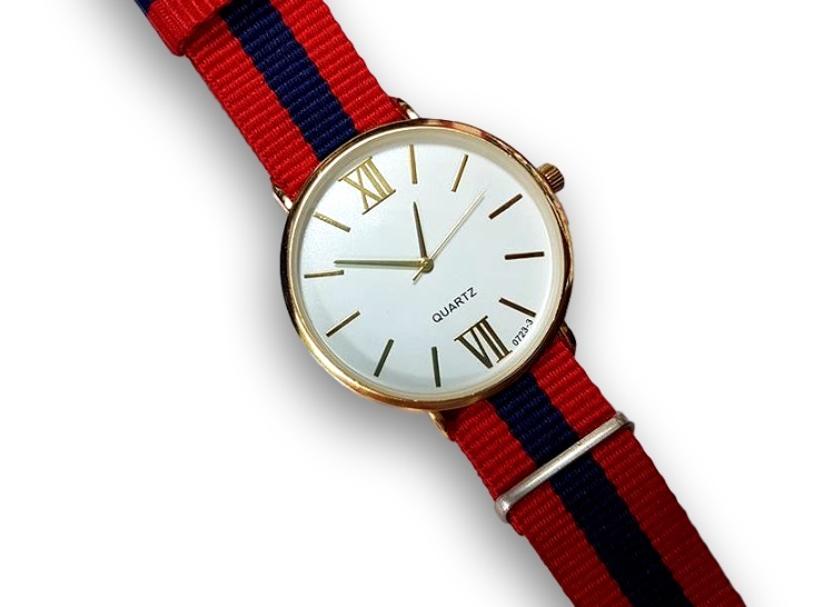 Orologio Da Polso Uomo Analogico Quarzo Moderno Fashion Casual Tessuto Roman lac