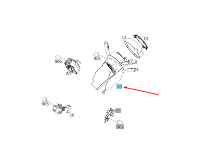 MB VITO W447 Steering Column Module Control Unit A24690057209051  