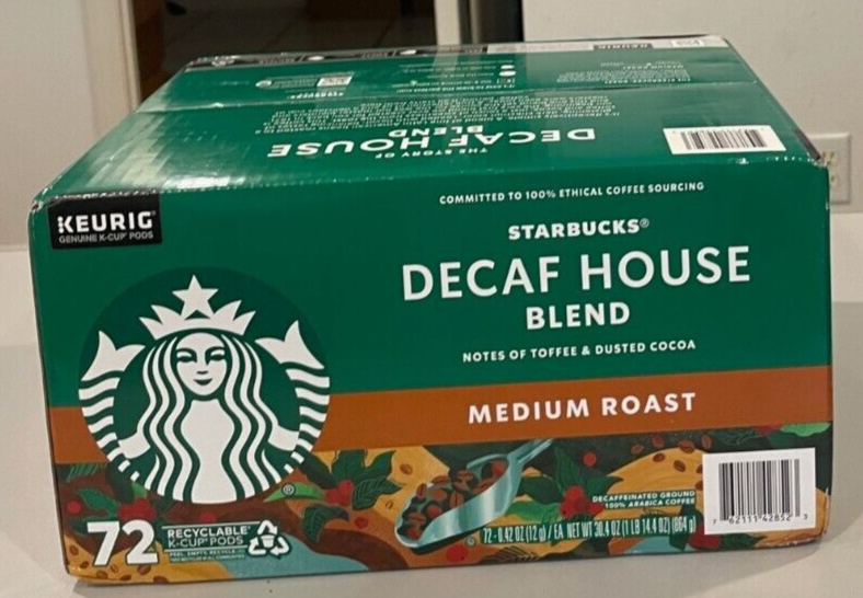 Starbucks Decaf Medium Roast K-Cups - House Blend, Pack of 72 Good til 2/24