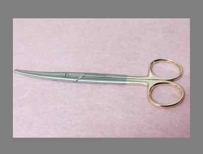 T/C Dissecting Scissor,5½''(14 cm) Curved, Carb-N-Sert, Round Pattern German SS