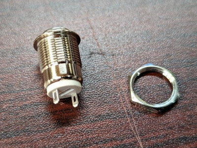 10pcs -12mm Momentary Push Button Switch 12V Power Pushbutton Round Chrome 2pin