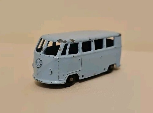 H687 MATCHBOX No.34 VW MICROBUS ミニカー MATCHBOX LESNEY NO. 34 '60 VOLKSWAGEN CARAVETTE CAMPER BUS