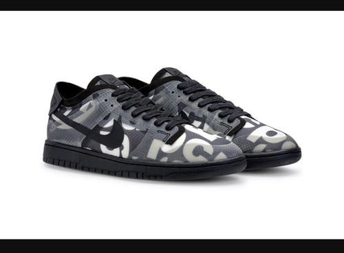 Pre-owned Nike Dunk Low Comme Des Garcons Print Black 2020 Cz2675-001 Us W Size 9.5 -