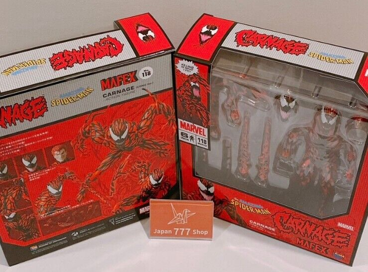 MEDICOM TOY MAFEX No.118 CARNAGE COMIC Ver. Figure Venom MEDICOM TOY MAFEX No.118 CARNAGE COMIC Ver. Figure Venom