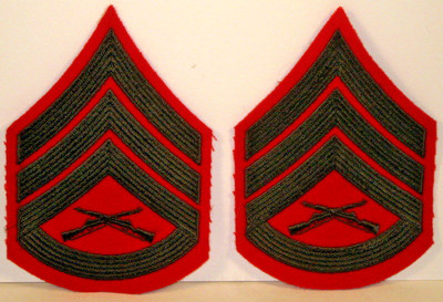 USMC US Marine Corps Male Staff Sergeant Rank Pair Set for Alpha Dress