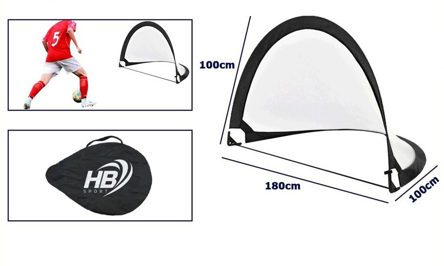 Porta Da Calcio Pieghevole Pop Up Con Borsa Trasporto 100x180cm dfh