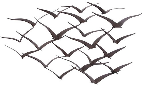 Flight Birds Metal Wall Modern Abstract Contemporary Home Decor Art Sculpture 