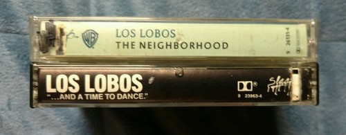 LOS LOBOS 2 Cassette Tape Lot The Neighborhood And A Time To Dance Chicano Rock