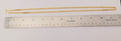 Pre-owned Bracelet 10k Yellow Gold Mans Wheat Foxtail Chain Hollow 7.5 Gram 22" Inch 3mm Unisex