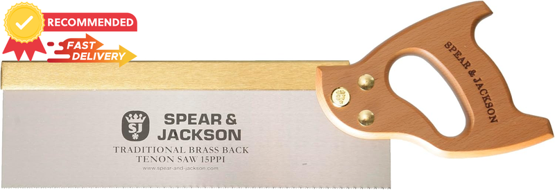 Brass Back Tenon Wood Saw 300MM 12" Fine Finish SJ-9550B Brown/Silver