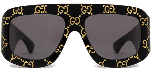 Pre-owned Gucci Gg0983s-004 Black In Gray