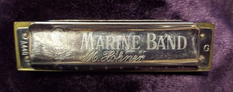 Vintage Germany M. Hohner Marine Band G Series "A440" Harmonica