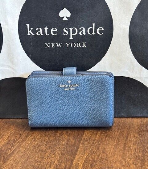 Kate Spade Lena Medium Compact Bifold Wallet ウォレット Kate Spade New York Lena Pebbled Leather Medium Bifold