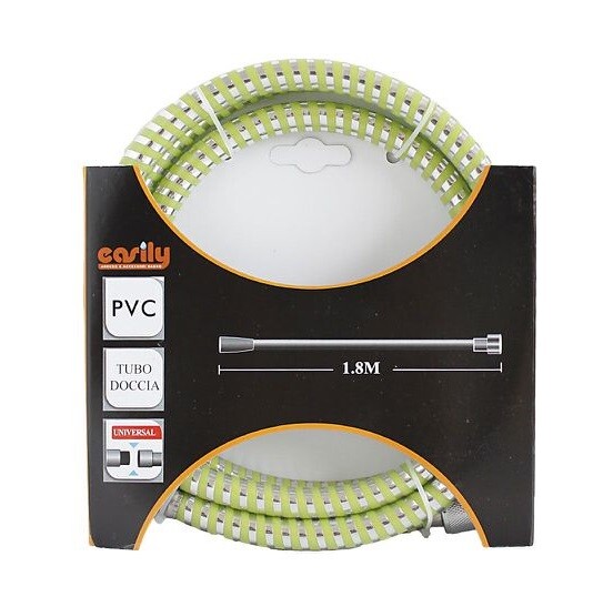 Tubo Laccio Flessibile Doccia 1,8 Metri Laccio Pvc Rivestimento Verde dfh