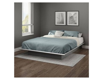 Queen Size Platform Bed Frame Bedroom Foundation Furniture Black White Brown 