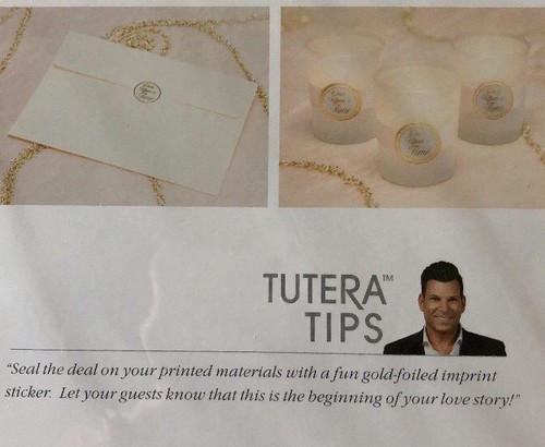 David Tutera 100 PCS “Once Upon A Time” Gold Foil & Clear Seals Wedding Stickers