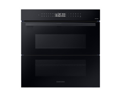 Samsung Smart Oven 76L Series 4 With Dual Cook Flex Black Glass NV7B4355VAK/U4