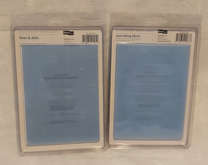 NEW LifeStyles Crafts QUICKUTZ Embossing Folder- Lines and Dots/Journaling Block