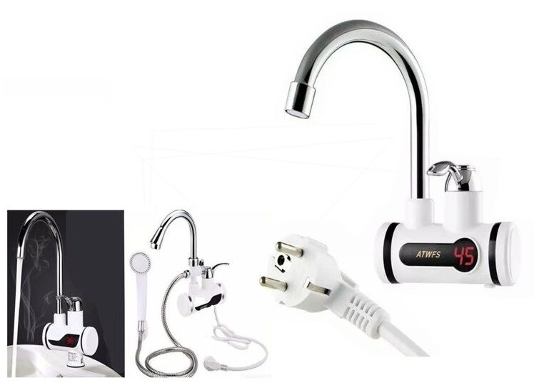 Rubinetto Miscelatore Caldaia Elettrico Eco Spina Acqua Calda Cucina Rx-018 cir