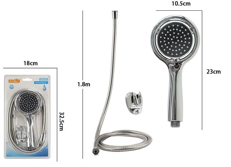 Kit Bagno Doccetta Doccino Soffione Doccia Con Laccio 1,8m e Staffa 59169 dfh