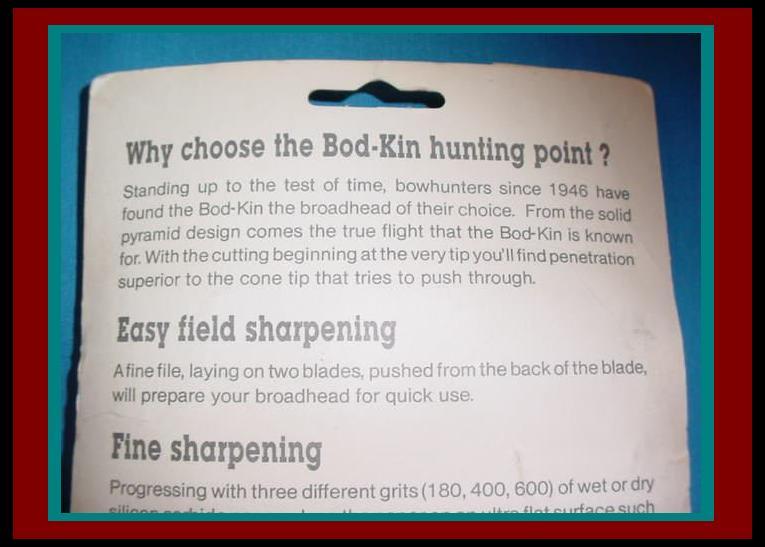 Original Package of 6 VINTAGE BODKIN 3 Blade - WORLD'S DEADLIEST - BROADHEADS