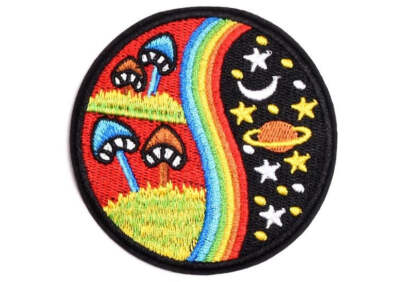 mushroom star sun moon Sew or Iron on Patch US SHIPPING  1970