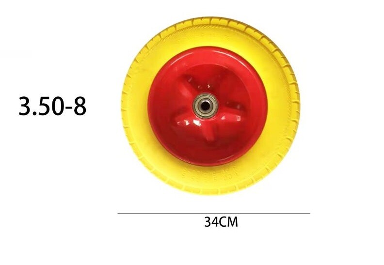 Ruota Ruotino Ad Aria Per Carriole Carrelli 3.50-8 Diametro 34cm cir