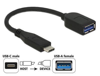 Delock Coaxial Adapter USB 3.1 Gen 2 to USB Type C