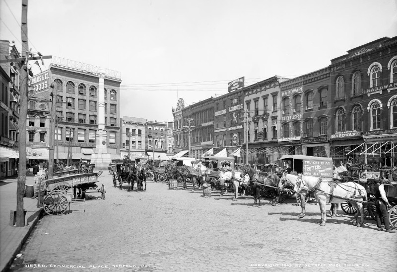 1905 Commercial Place, Norfolk, Virginia Vintage Photograph 13" x 19" Reprint