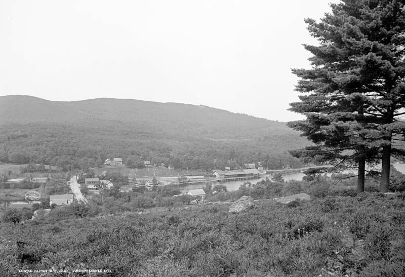 1906 Aerial View of Alton Bay, Lake Winnipesaukee NH Old Photo 13" x 19" Reprint