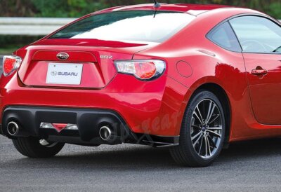 For 13-20 Scion FRS/BRZ ST-Style Black Rear Bumper Lip Aprons Polyurethane 2PCS