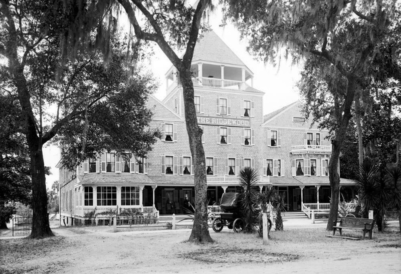 1904 Hotel Ridgewood, Daytona, Florida Vintage Photograph 13" x 19" Reprint