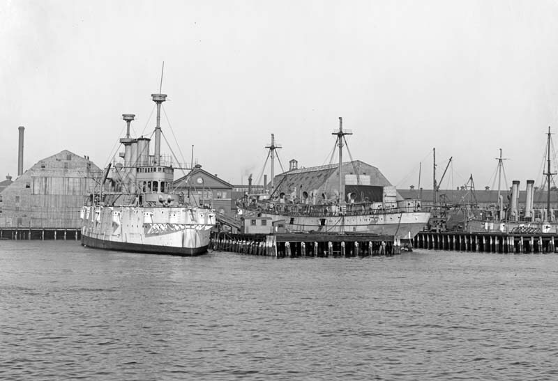 1910 Charlestown Navy Yard, Boston, MA Vintage Old Photo 13" x 19" Reprint