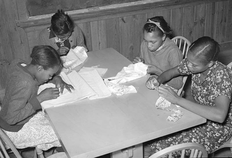 1938  Student in Home Ec. Class, AR  Old Photo 13