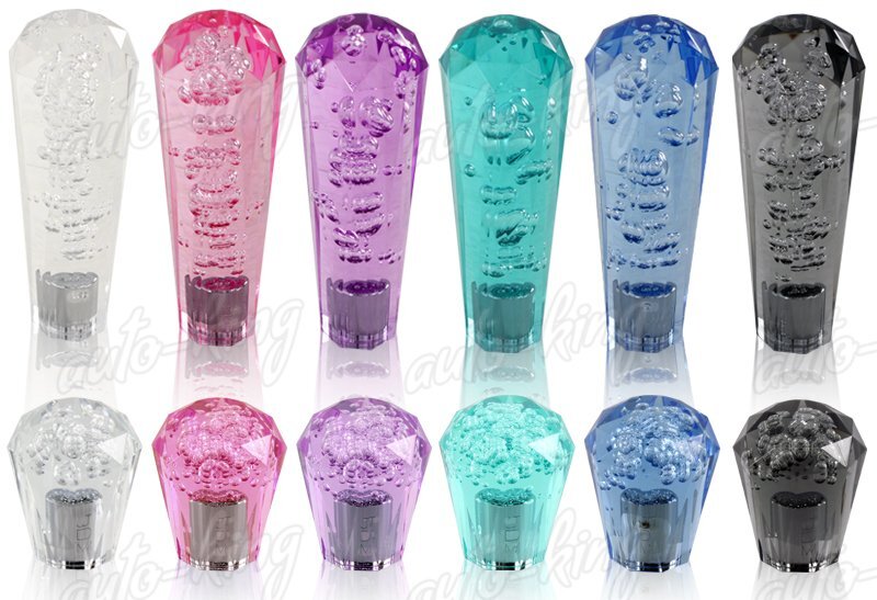 60mm JDM VIP Schaltknauf – Transparent, Türkis, Mit Diamant-Crystal-Design