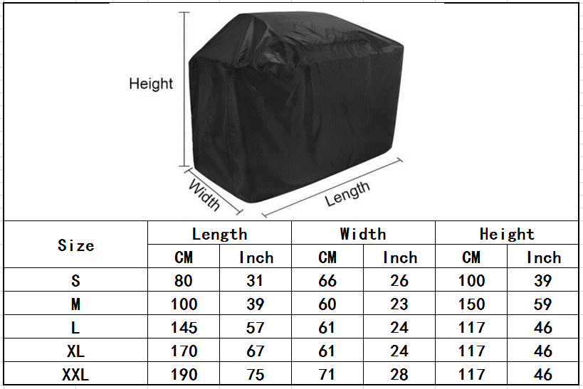 Garden BBQ Gas Grill Cover Barbecue Waterproof Outdoor Heavy Duty UV Protection