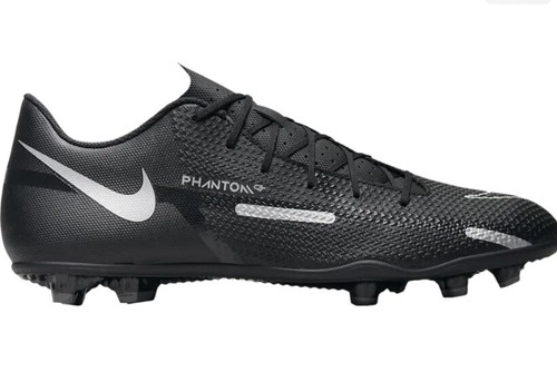 Nike Phantom GT2 Club FG/MG Black Metallic Silver Cleats Nike Phantom GT2 Club FG/MG Black Metallic Silver Cleats