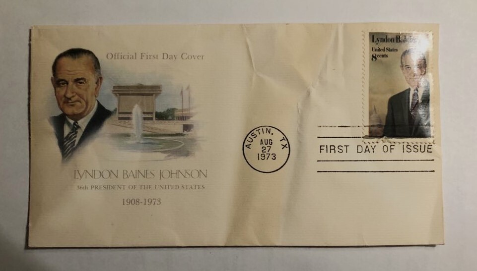 国連初日カバーファイル⚪No1〜No108【激レア】 First Day of Issue 1973 Lyndon B. Johnson~ 8 Cent Stamp on