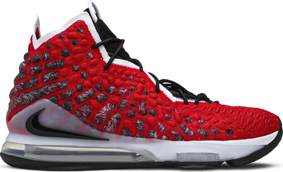 

Nike LeBron XVII 17 Air Max Uptempo University Красный Белый BQ3177-601 Мужские 9, Nike LeBron