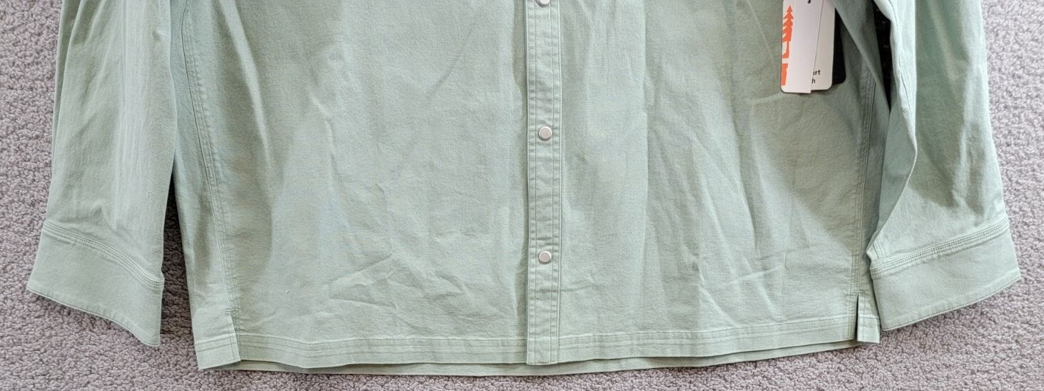 BASS OUTDOOR Relaxed Fit Stretch Worker Shirt Jacket Men's XXL Lily Pad L/S - Picture 4 of 19