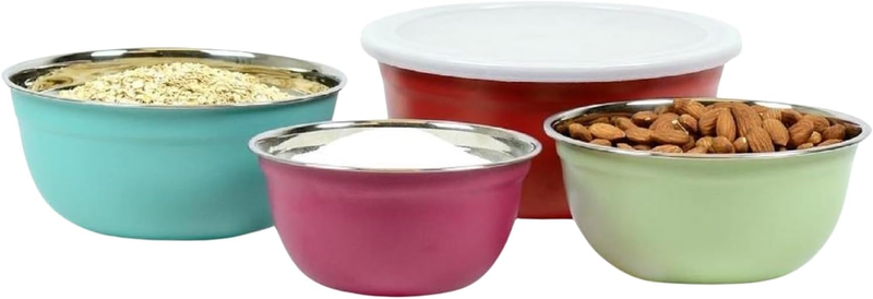 Dependable Industries Inc. Essentials 4 Piece Meal Prep Stainless Steel Mixing B