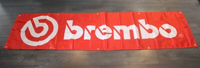 Brembo Banner Flag Big 2x8 feet Auto Car Mechanic Garage Racing Brakes Man Cave