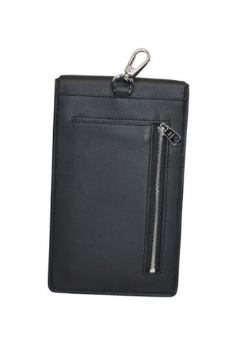 1447.PS Paul Smith WALLET ZIP POUCH　サイフ PS Paul Smith Black Leather 'Sports Stripe' Zip Pouch Wallet