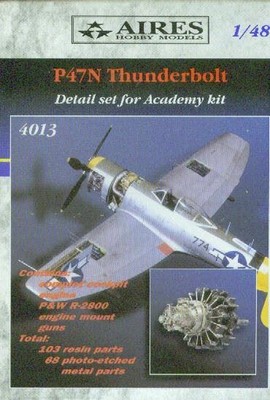 AIRES HOBBY 1/48 P47N DETAIL SET FOR ACY D 4013