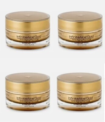 4X Infinite Aloe Gold Anti-Aging Formula Slow Release Advanced Hydration O.5 oz