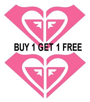 2 ROXY DECAL SURF GIRL TRUCK / CAR STICKER WINDOW DECALS - HOT ! 