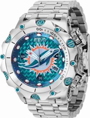 INVICTA MENS NFL 52MM VENOM HYBRID STAINLESS WATCH MIAMI DOLPHINS 36143 DETAILS