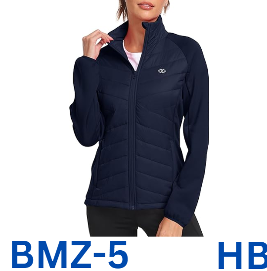 MoFiz Women's Insulated Athletic Shell Winter Flattering Fit Jacket Navy Blue, L